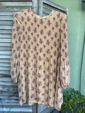 Wilfred Cream Top with Mauve Floral Print